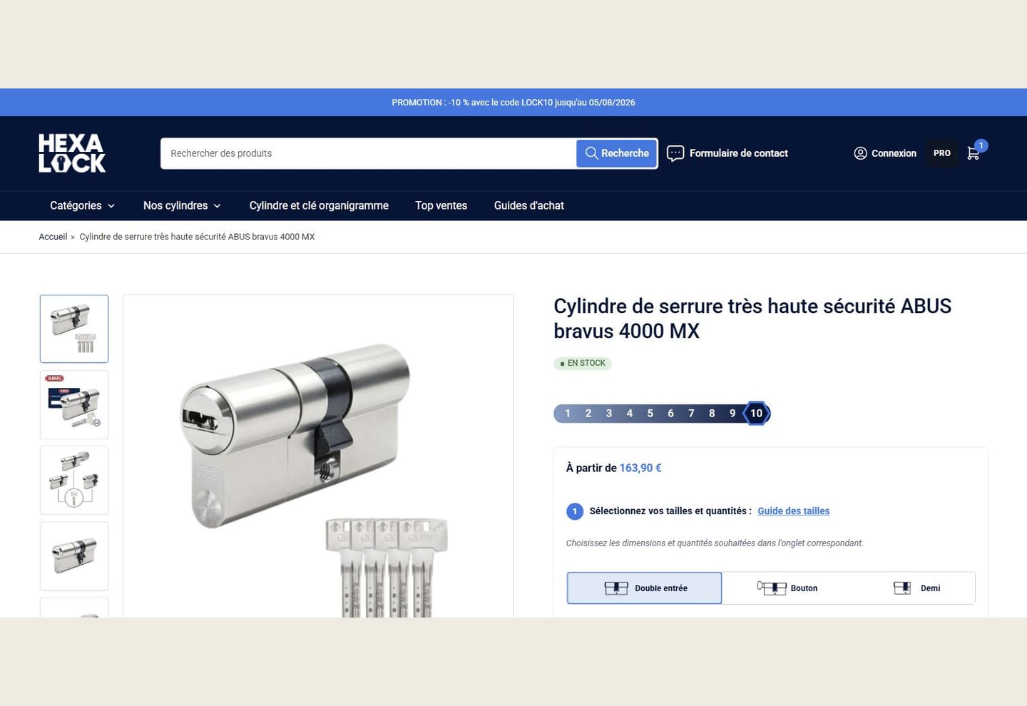 Aperçu du site Hexalock